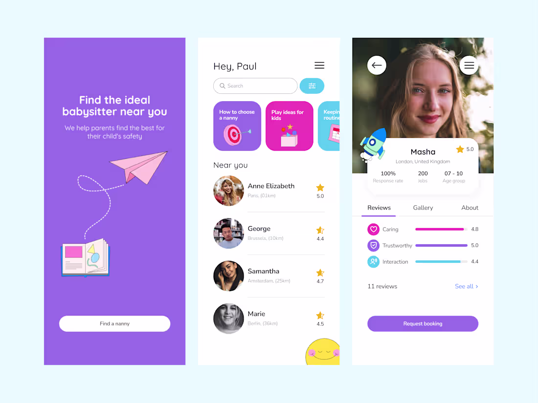 Cover image for Babysitting/Nanny Mobile App