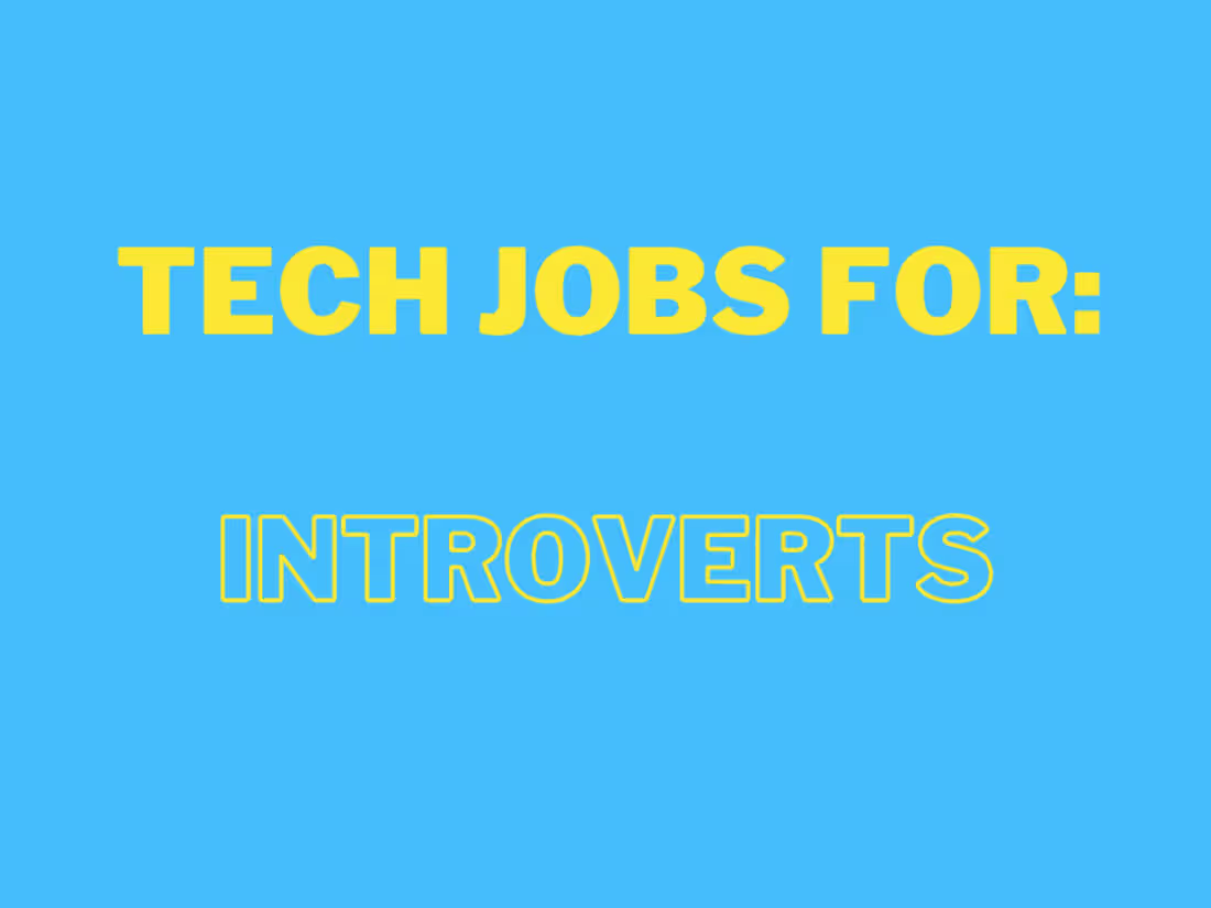 Cover image for Tech Jobs for: Introverts