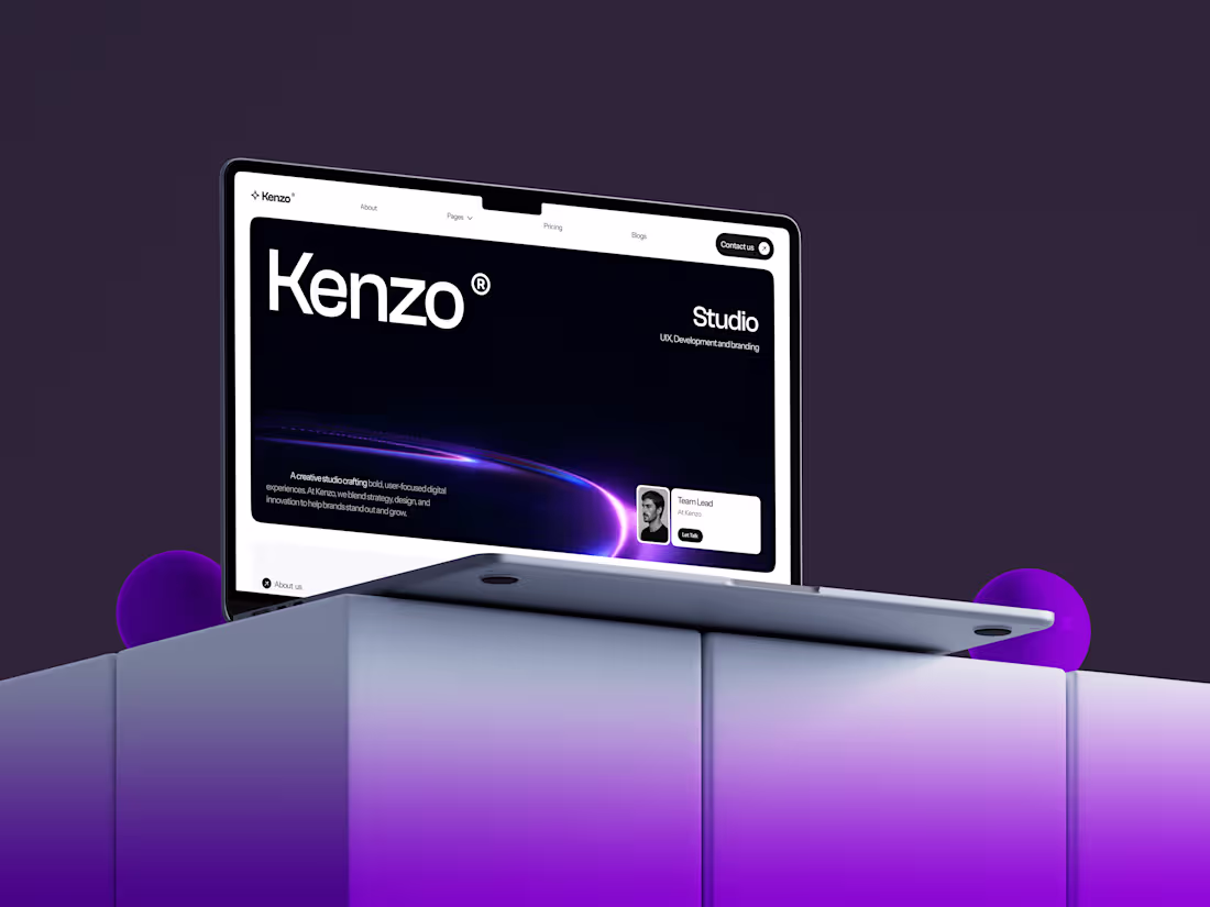 Cover image for Kenzo - Portfolio & Agency Webflow Website.