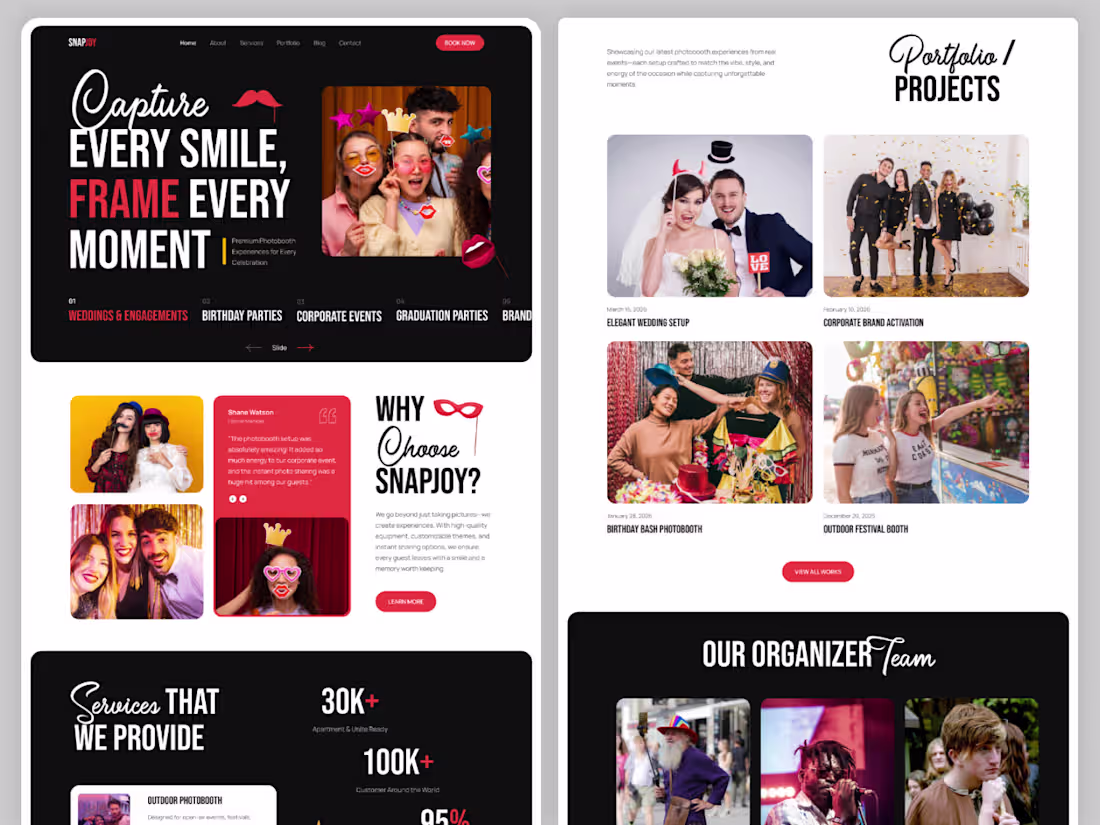 Cover image for Modern Photobooth Rental Website –