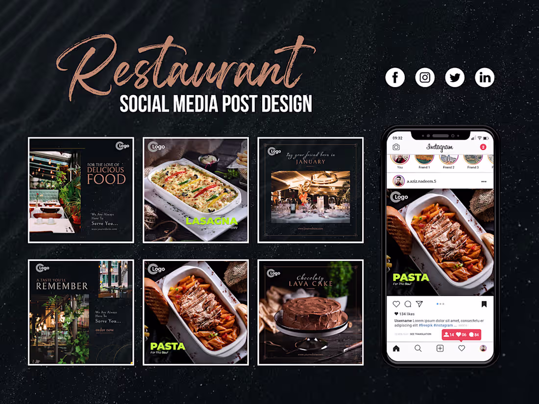 Cover image for Restaurant Social Media Post Design