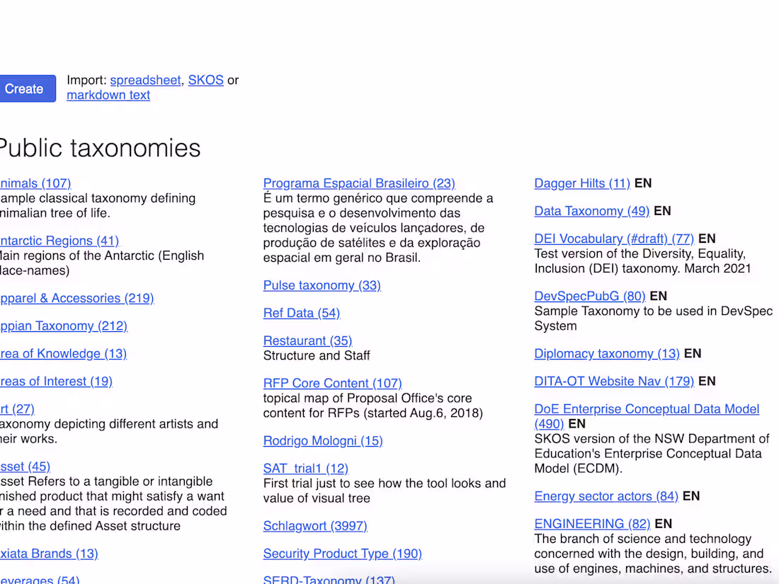 Cover image for Taxonomy Interface