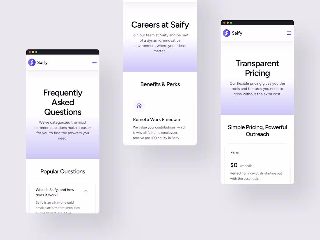 Cover image for People don’t read everything—they scan. Saify helps SaaS tea...