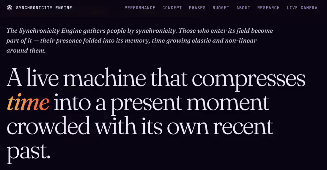 Cover image for The Synchronicity Engine