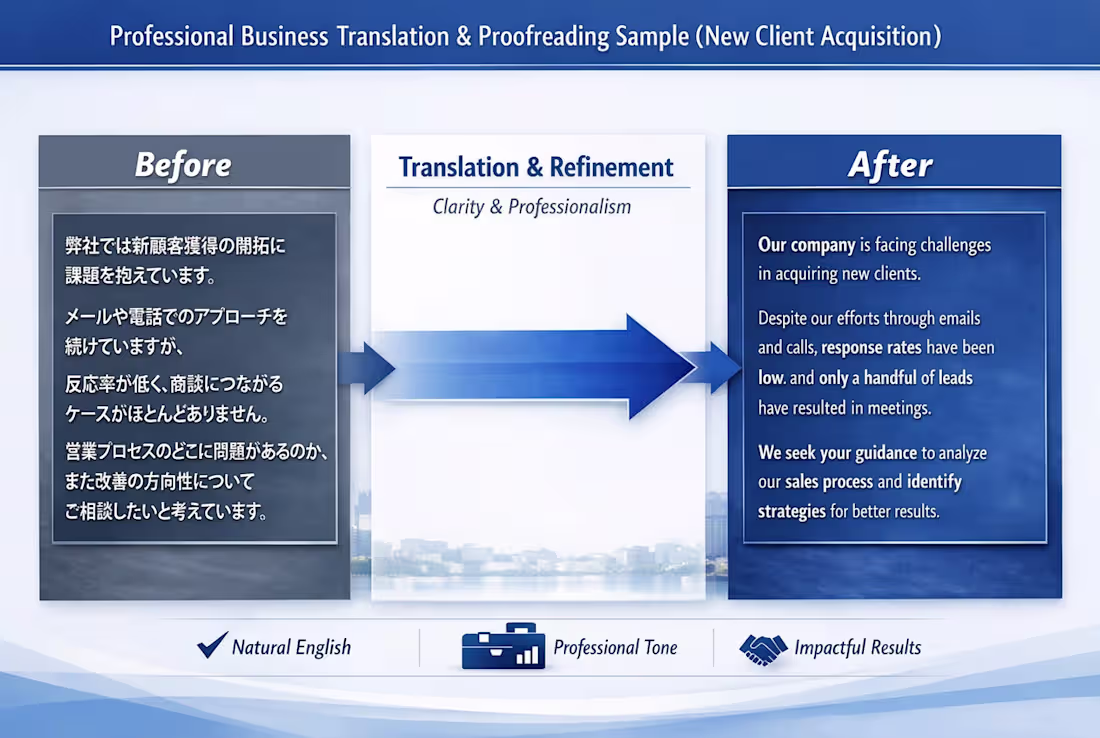 Cover image for Japanese proofreading and editing sample.
