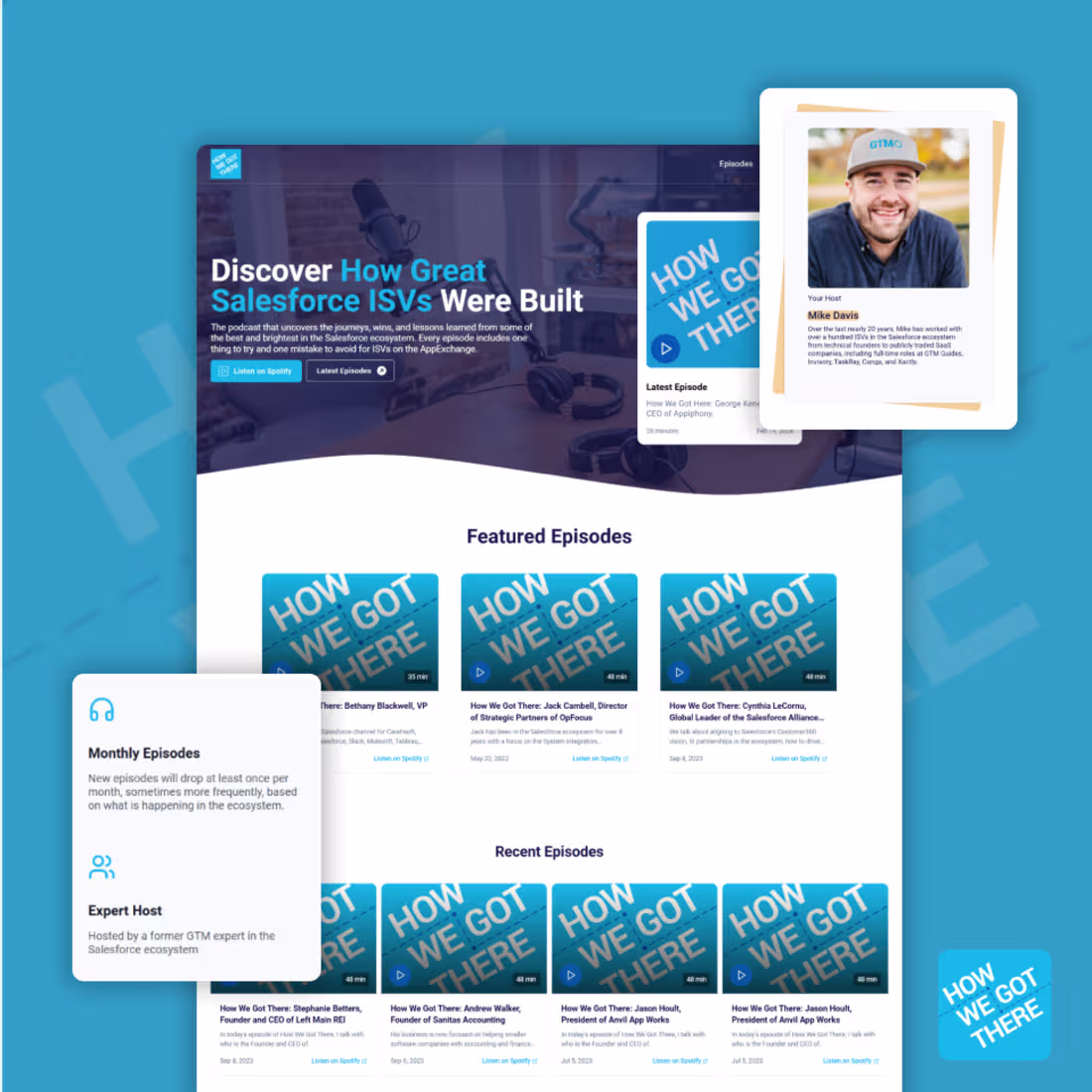 Cover image for "How We Got There" Podcast | Squarespace Website Design