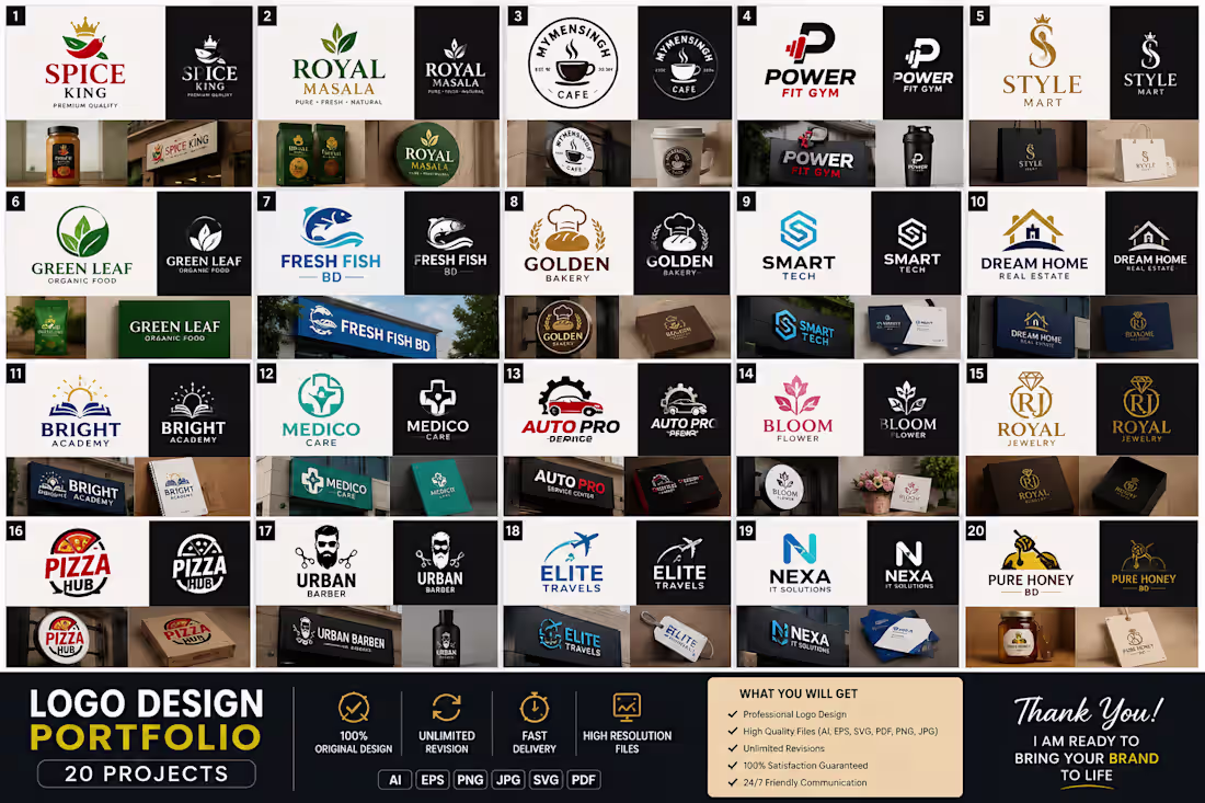 Cover image for Logo Design Portfolio with 20