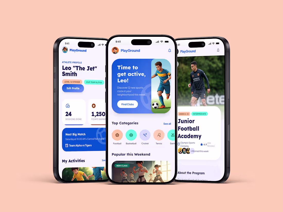 Cover image for Playground, Sports Activity App UI