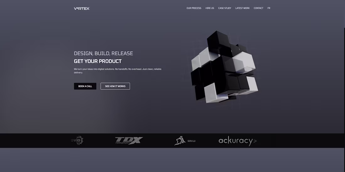 Cover image for V³RTEX Landing page