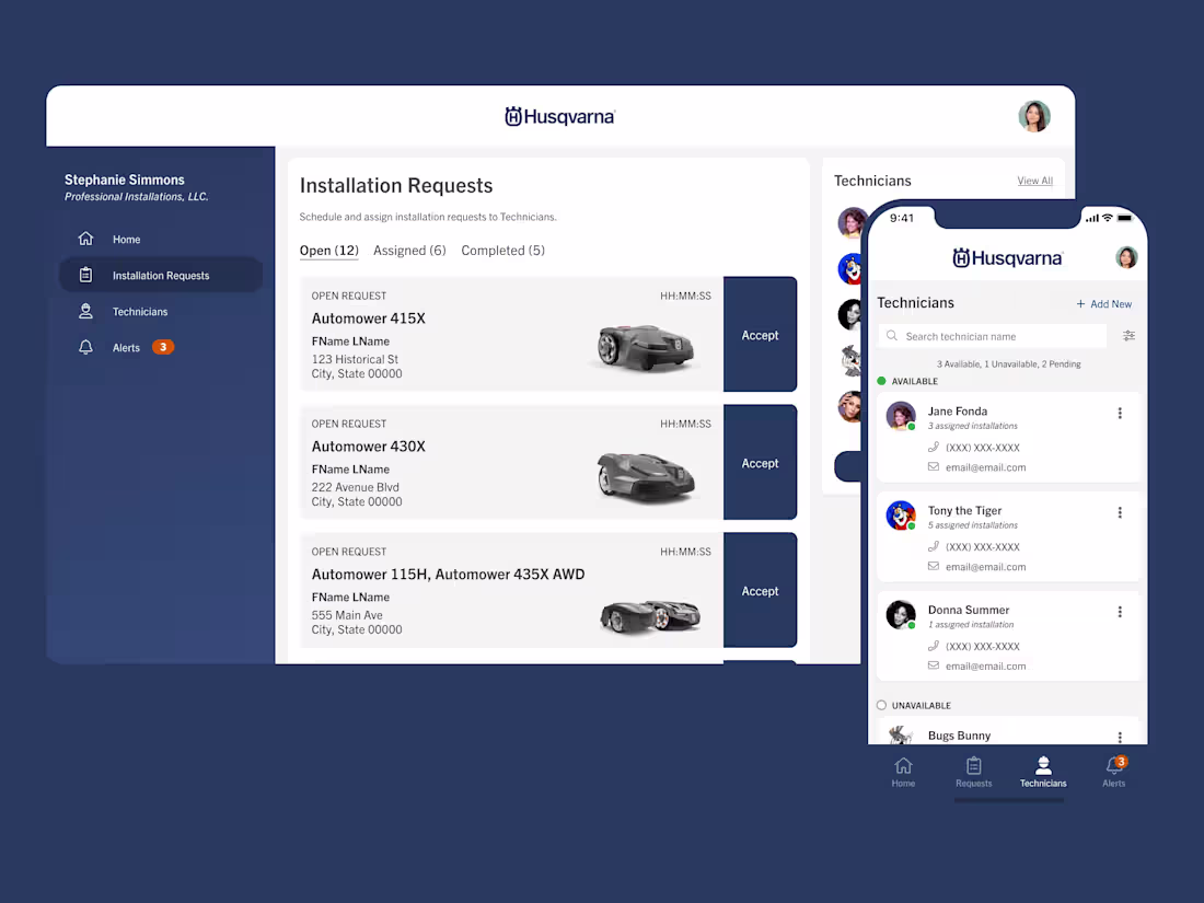 Cover image for Mobile & Web App for Husqvarna