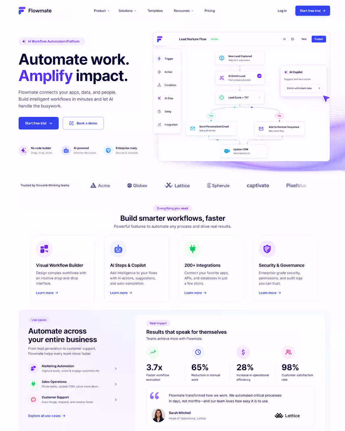 Cover image for AI Workflow Automation Website