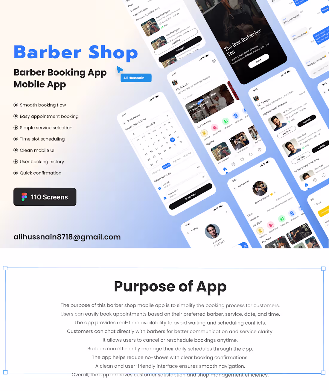 Cover image for Barber Shop Appointment Booking Mobile