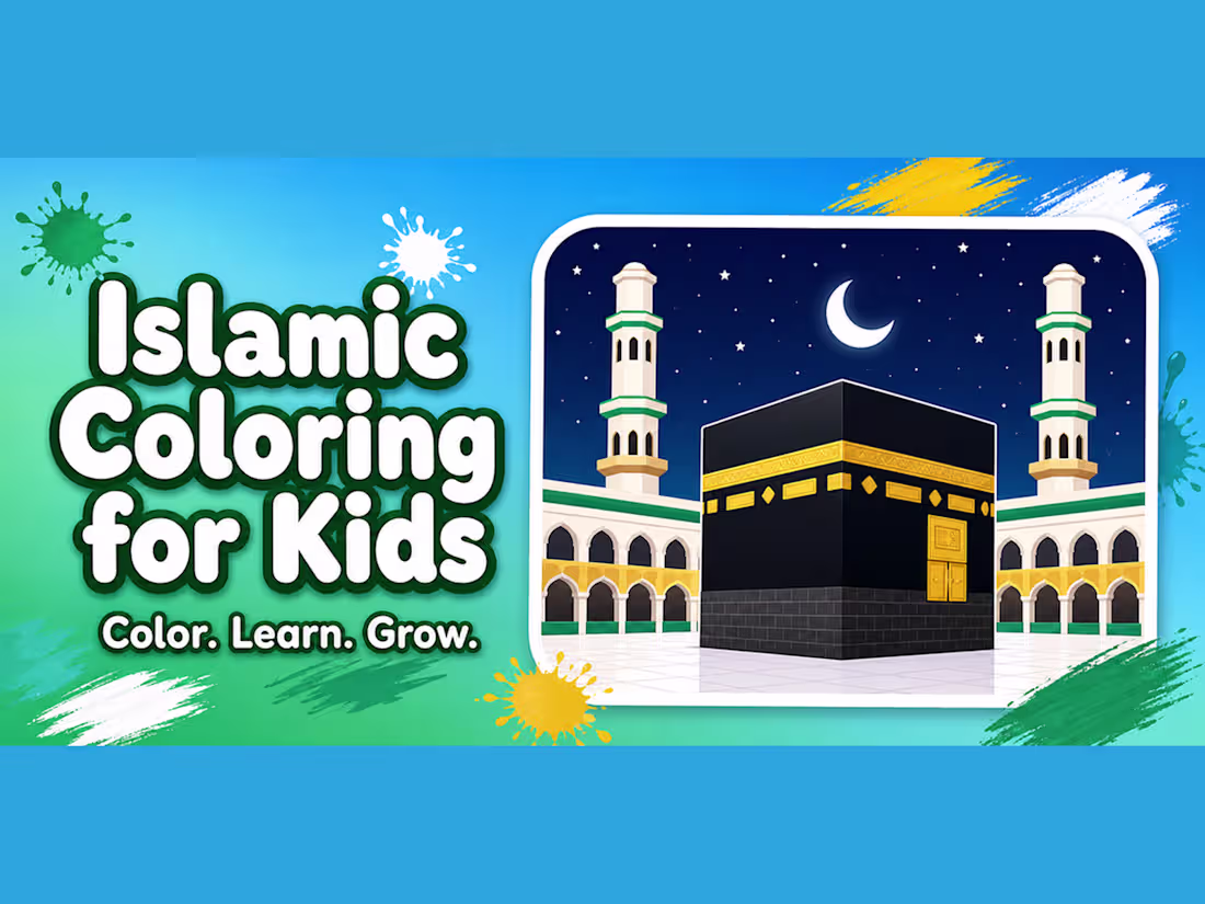 Cover image for Islamic Coloring for Kids is