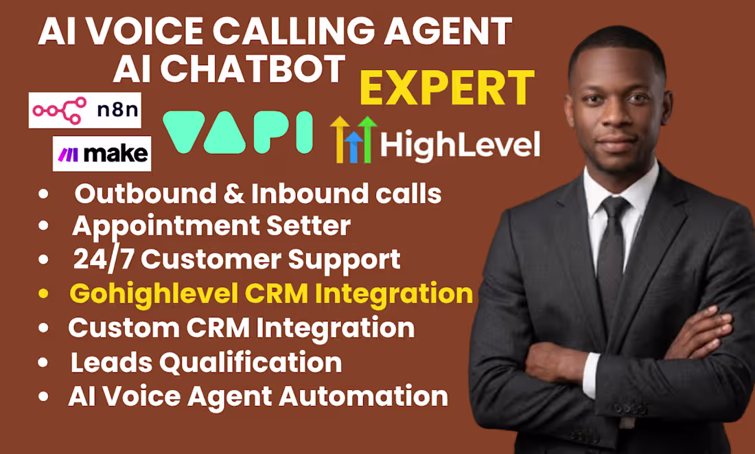 Cover image for I will setup Vapi Ai voice Calling Agent for your Business