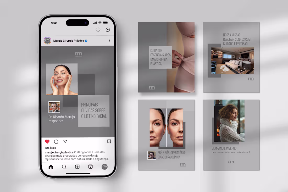 Cover image for Instagram Strategy & Visual Identity for RM Cirurgia Plástica