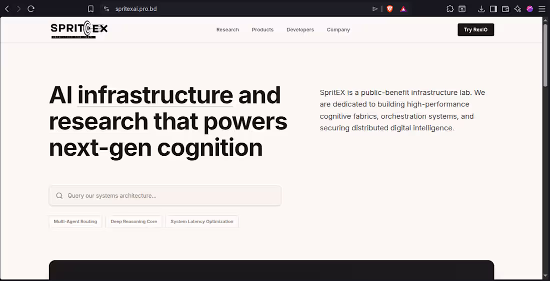 Cover image for SpritEX | Cognitive AI Infrastructure