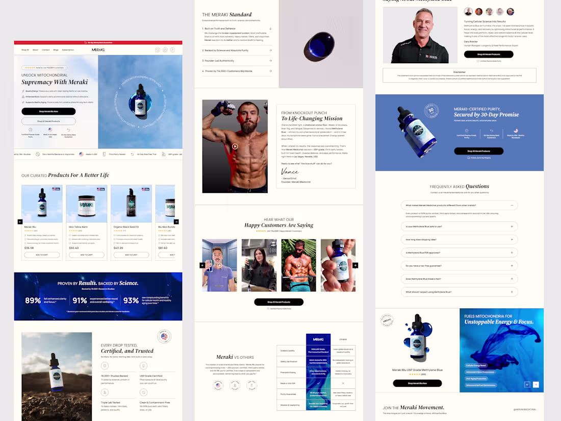 Cover image for A Full Shopify Store Redesign for Meraki Medicinal