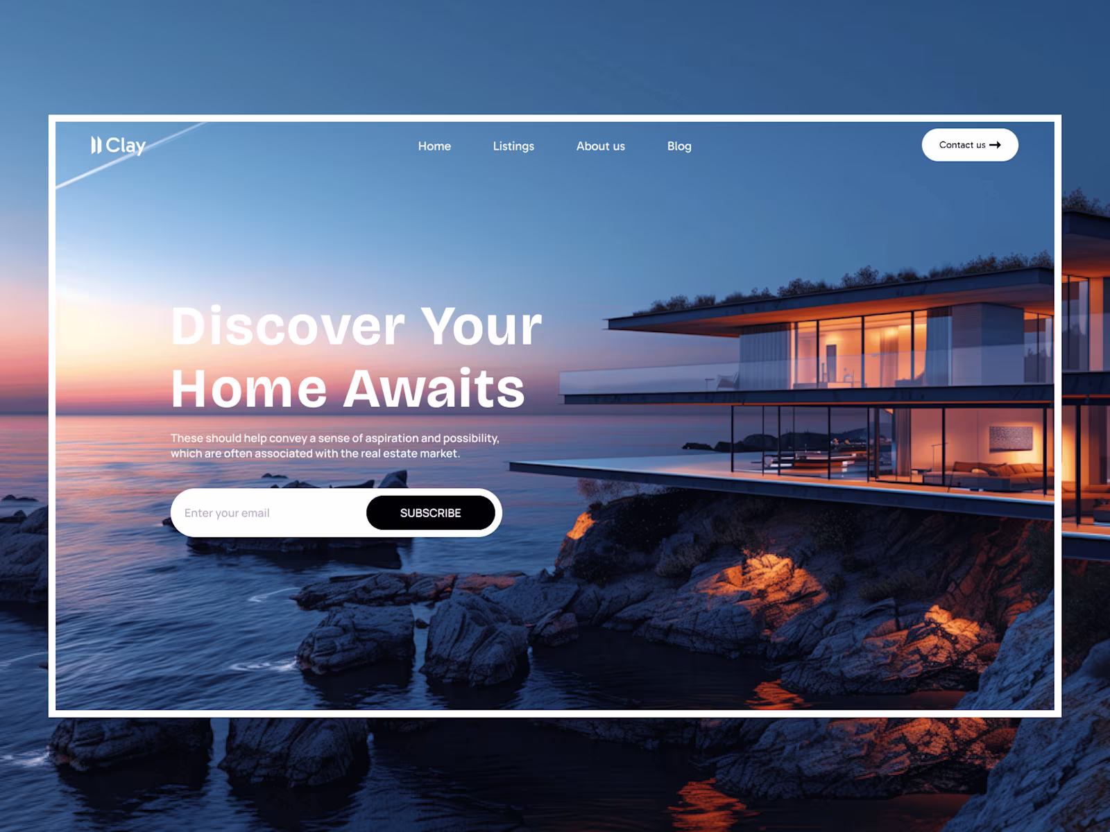 Clay: Modern Real Estate Website Development cover image