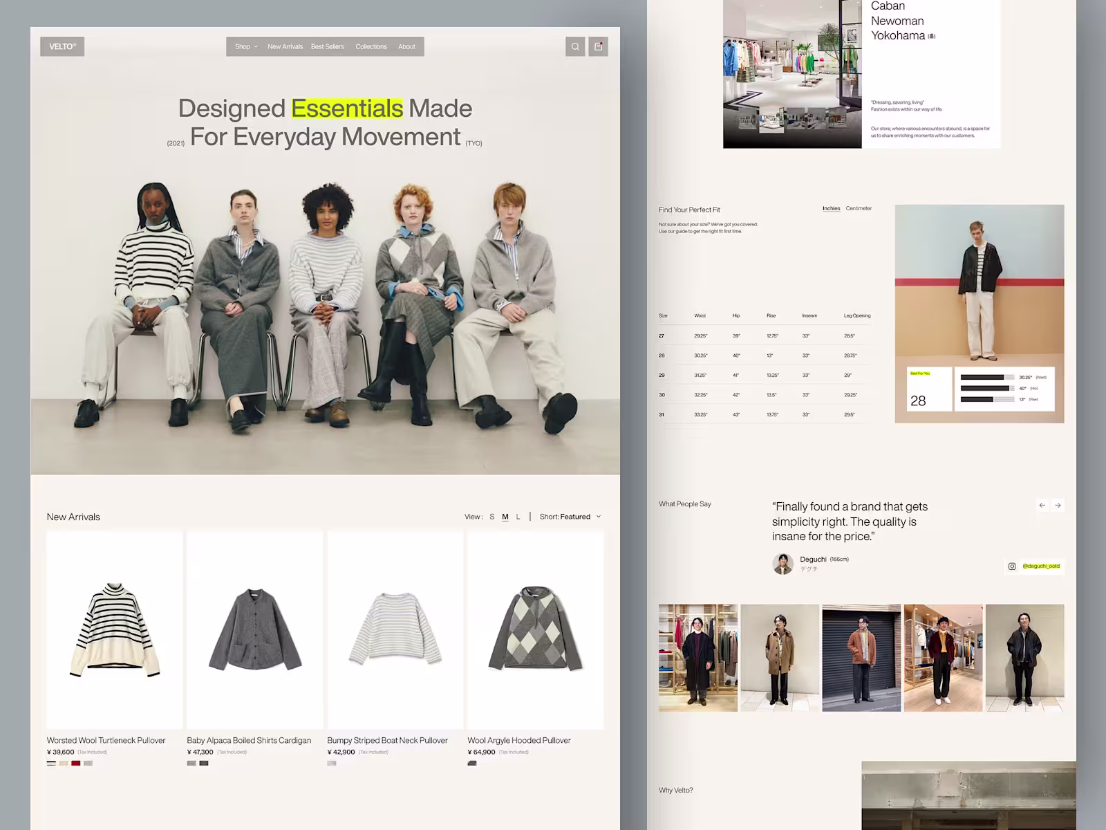 VELTO: Fashion E-commerce Landing cover image