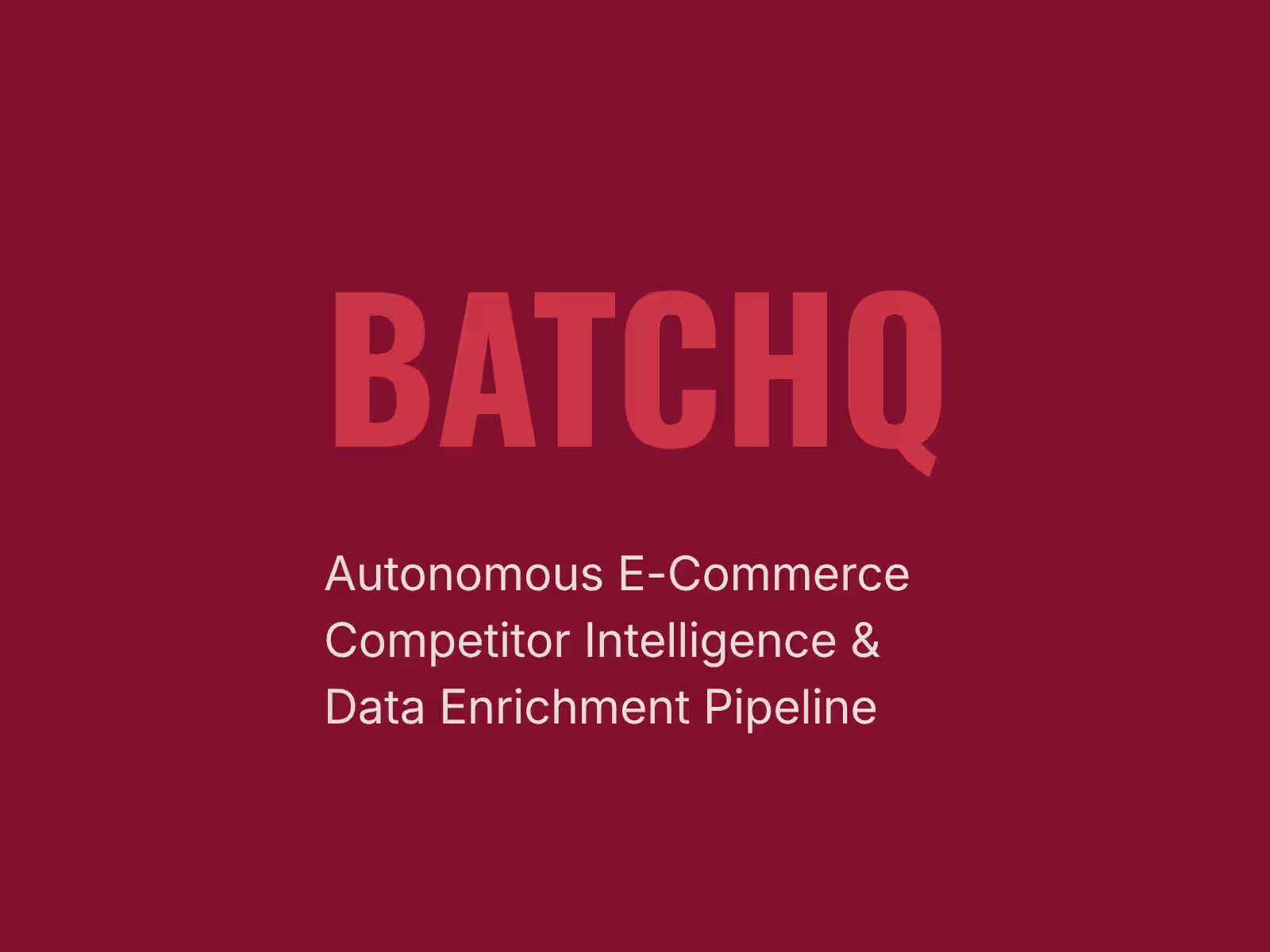 BatchQ: Real-time AI Data Pipeline Automation cover image