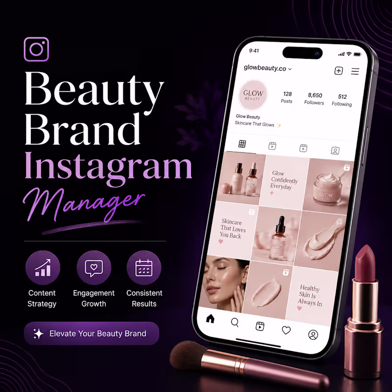 Cover image for Beauty Brand Instagram Manager | Content & Growth Strategy