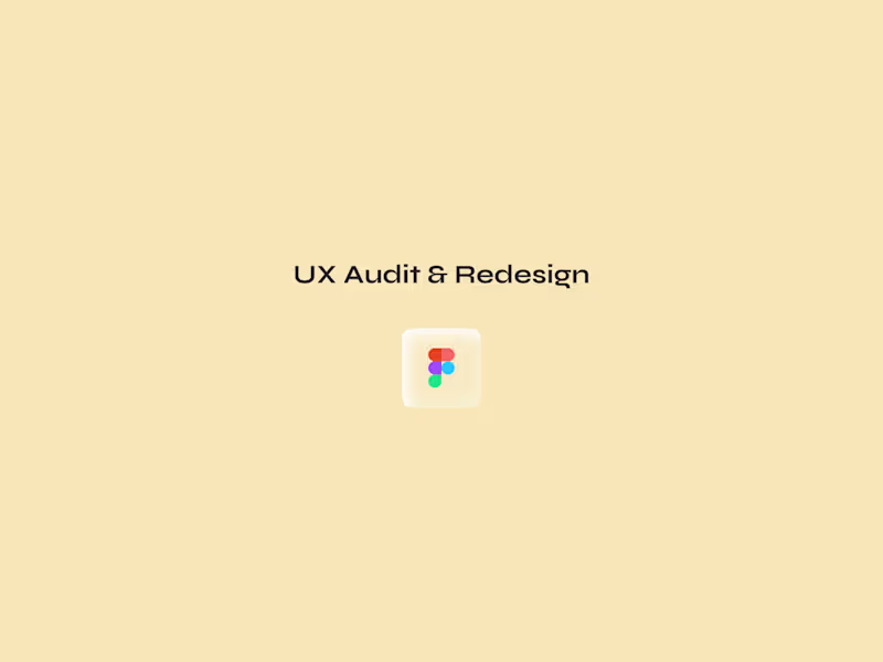 Cover image for UX Audit & Actionable Redesign