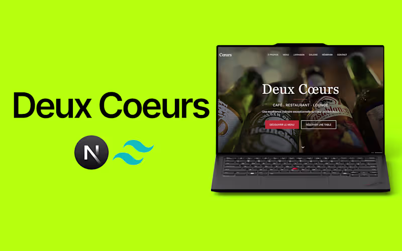 Cover image for DeuxCœurs — Restaurant Website 🍽️ A modern restaurant websi...