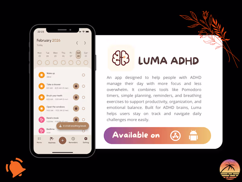 Cover image for Luma ADHD – Planning & Focus App