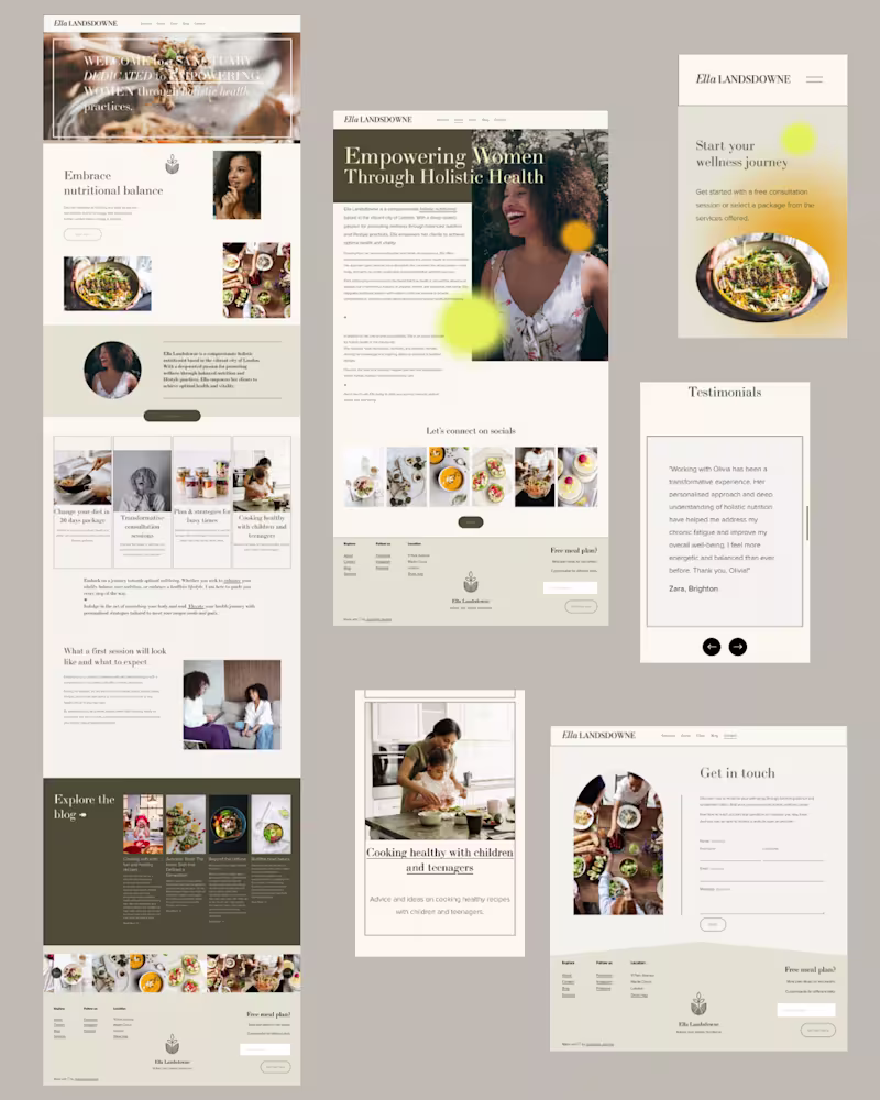 Cover image for Branding and web design for a nutritionist