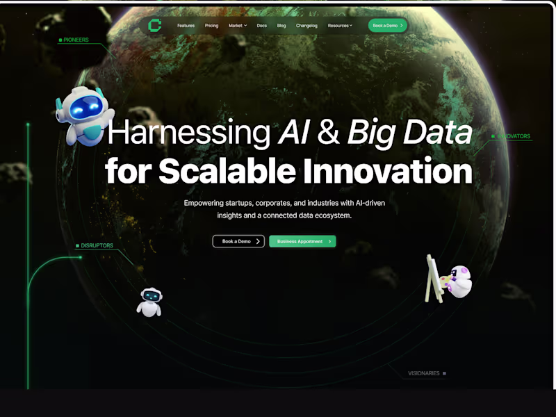 Cover image for Creativate – Big Data Solutions Website in Framer