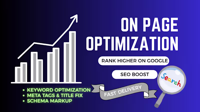 Cover image for I will do complete ON PAGE SEO OPTIMIZATION for your website