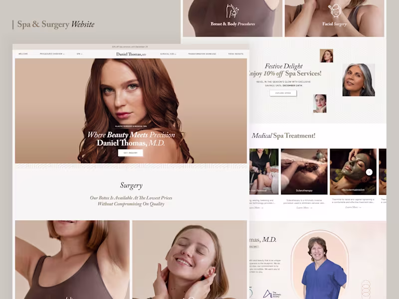 Cover image for Spa & Surgery website design