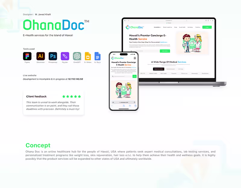 Cover image for OhanaDoc E-Health Services