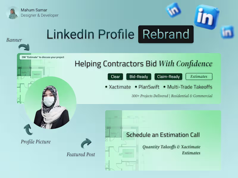 Cover image for Hajira Shah - LinkedIn Rebrand