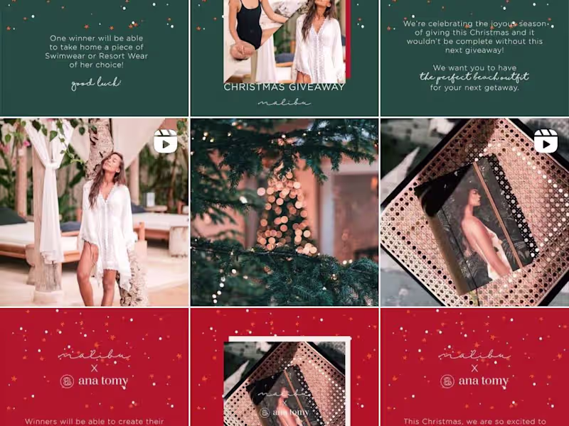 Cover image for Malibu Beachwear | Christmas Campaign on Instagram 🎄🎄🎄