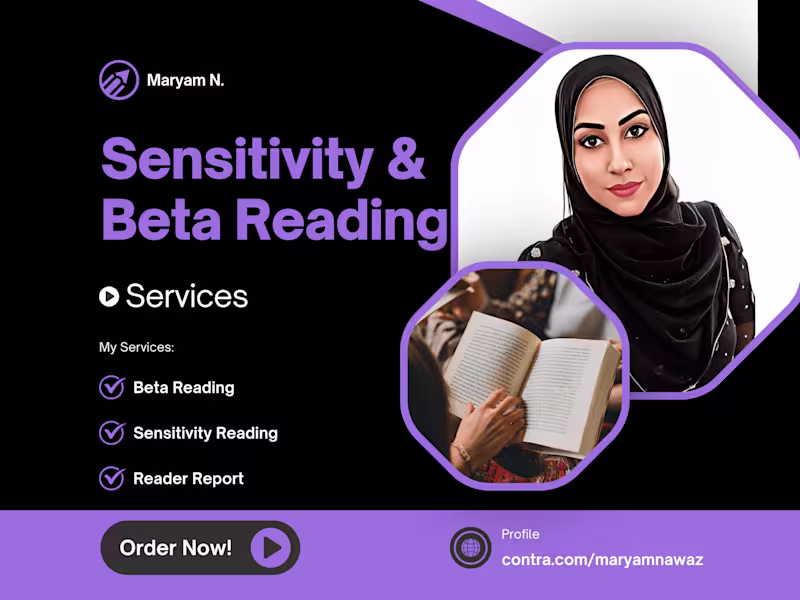 Cover image for Sensitivity & Beta Reading and Detailed Critique