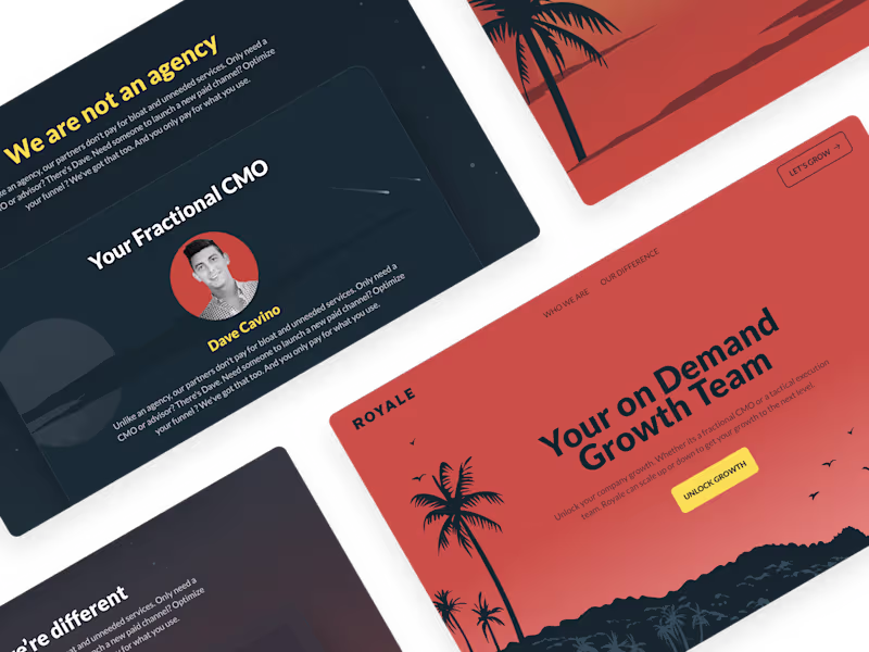 Cover image for Royale Marketing Landing Page