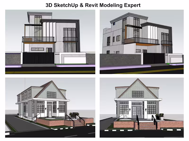 Cover image for Interior & Exterior 3D Modelling | SketchUp & Revit Expert
