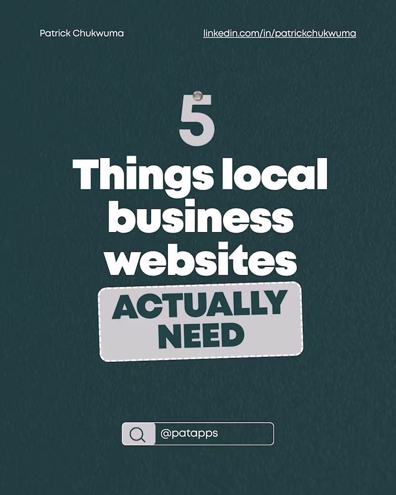 Cover image for Most local business websites have