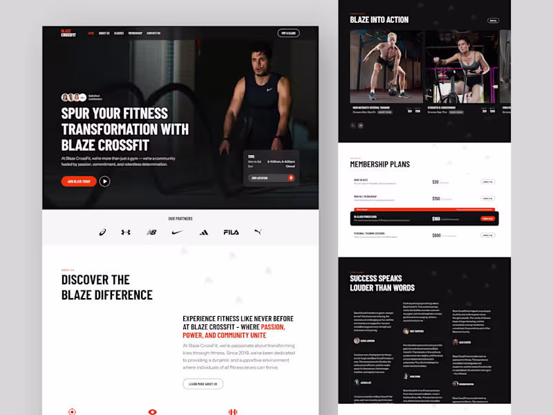 Cover image for Framer Landing page for Crossfit Fitness studio