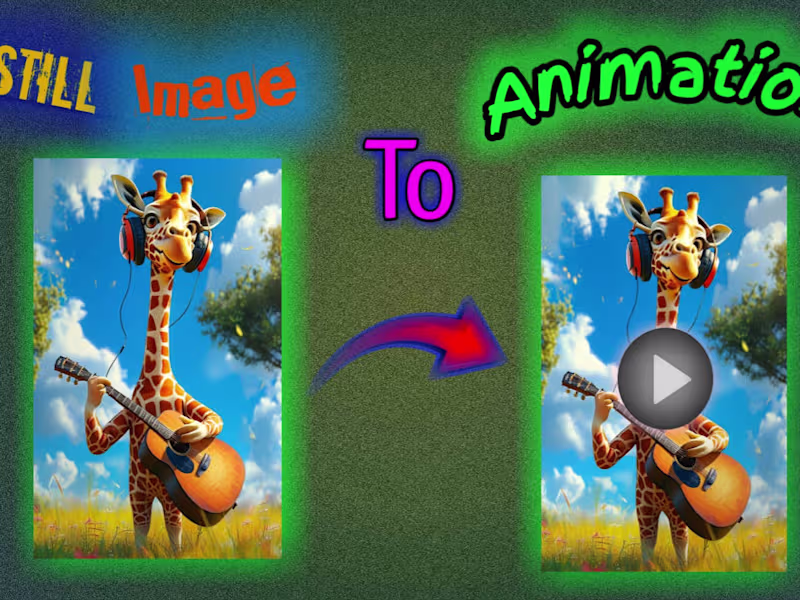 Cover image for Still image to animation video
