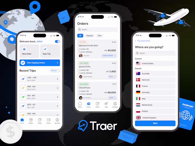 Cover image for Designed TRAER, a mobile app