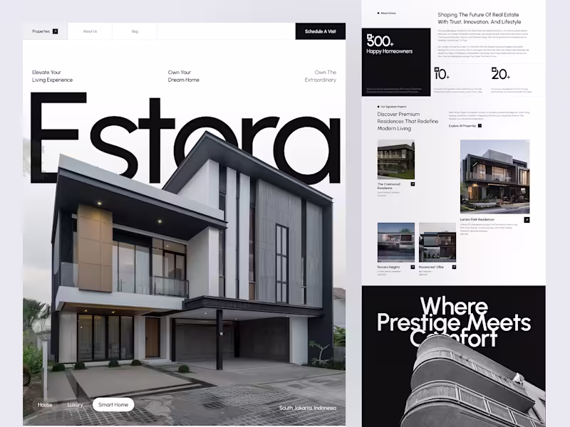 Cover image for Modern Landingpage Website Design for Your Real Estate Business
