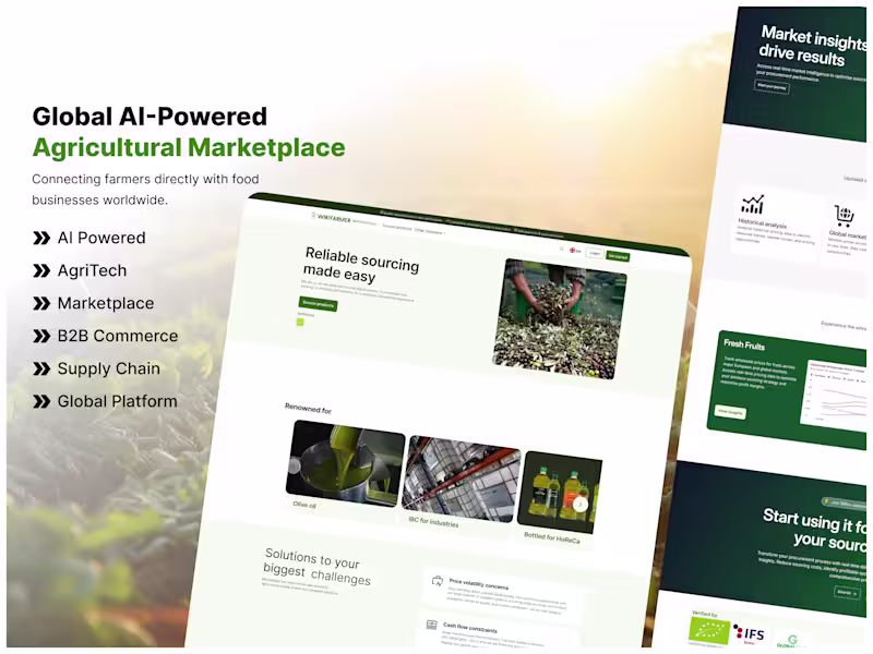 Cover image for Intelligent B2B Marketplace for Agricultural