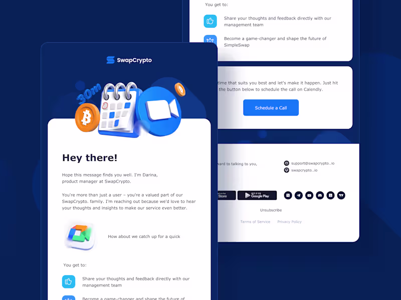 Cover image for SwapCrypto Email Design