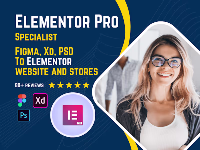 Cover image for You will get Elementor Pro, Elementor expert, Elementor designer