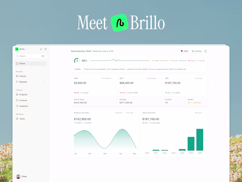 Cover image for Brillo - Building an All-in-One SaaS for Freelancers & Studios