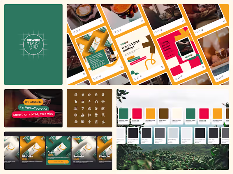 Cover image for BREWVIBE Visual Identity Design