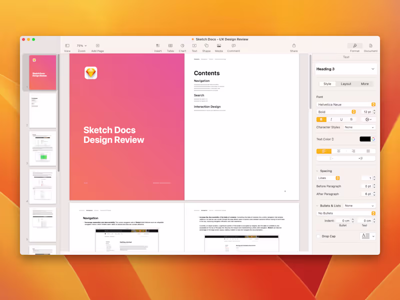 Cover image for Sketch Documentation Design Review