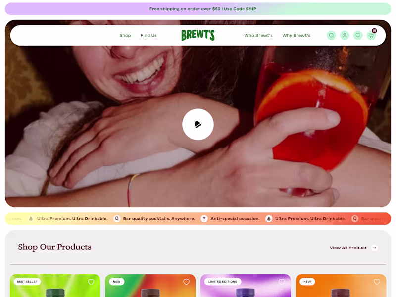 Cover image for Brewt's - Shopify Website Design